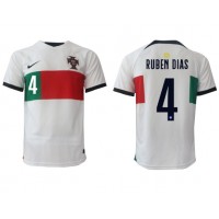Camisa de time de futebol Portugal Ruben Dias #4 Replicas 2º Equipamento Mundo 2022 Manga Curta